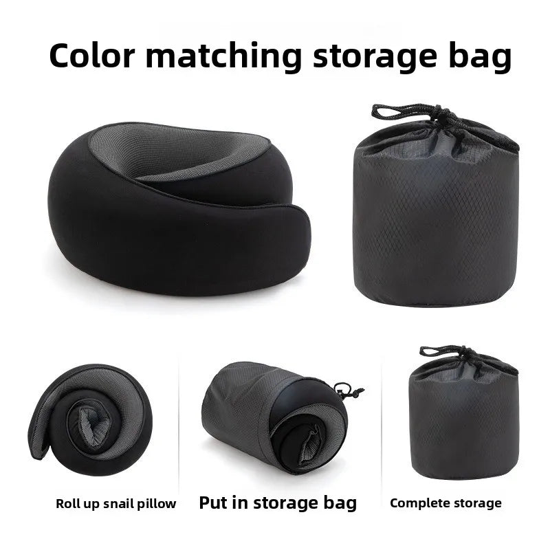 Memory Foam U-Shaped Travel Neck Pillow with Storage Bag Travel Neck Pillow Babs