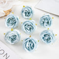 Artificial Silk Rose Flower Heads – Wedding & Home Décor Artificial Silk Flowers Babs Blue 30 pcs