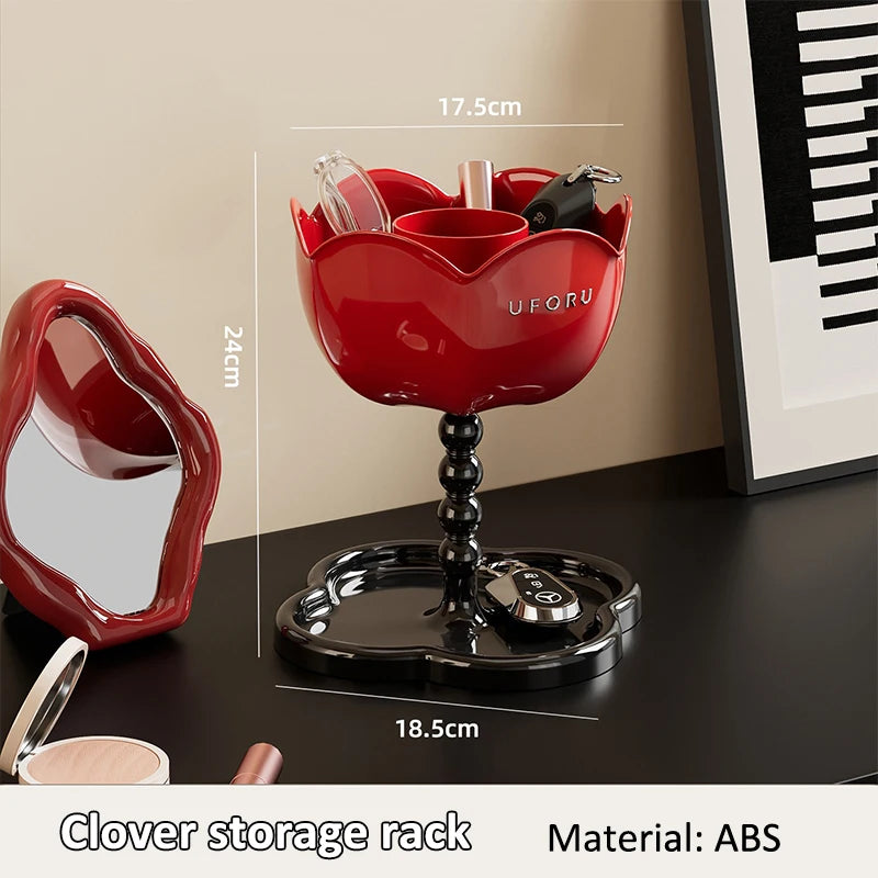 Rose-Shaped Desktop Organizer – Floral Caddy for Keys & More Desktop Storage Organizer Babs R