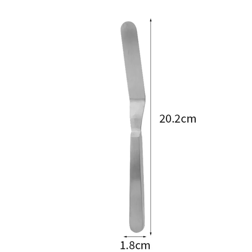 Stainless Steel Butter Scraper & Cake Icing Spatula 8 Inch Cake Icing Spatula Babs silver