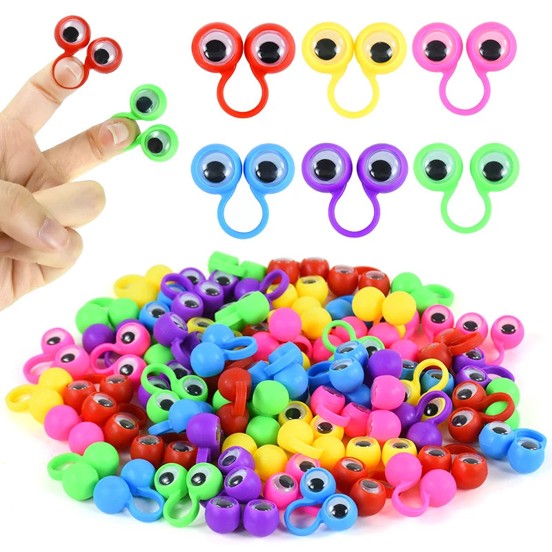 Wiggly Eyeball Finger Puppets Ring Toys – Party Favors 10/20pcs Finger Puppet Toys Babs