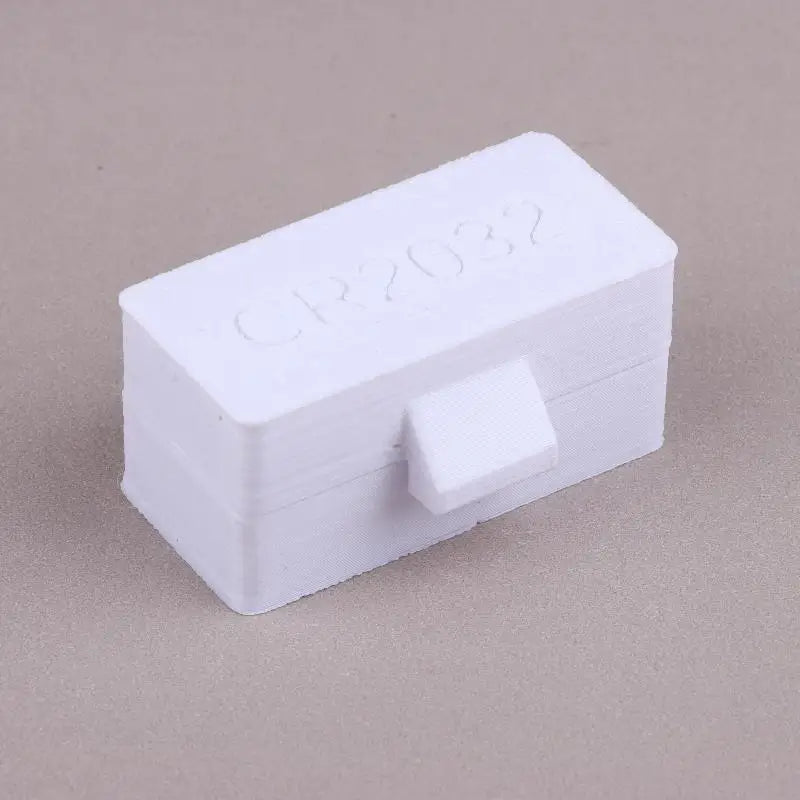 10-Slot CR2032 CR2025 Coin Cell Battery Storage Case Battery Storage Case Babs White