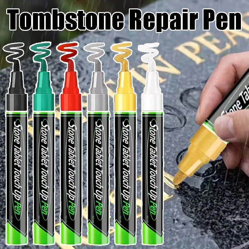 Tombstone Repair Pen – Stone, Metal & Rubber Touch-Up Tool Surface Repair Pen Babs