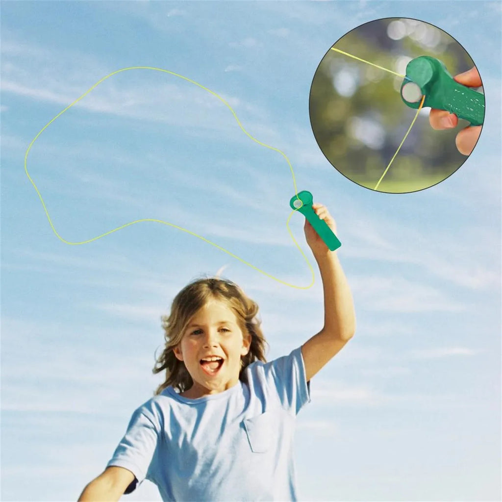 Zip String Rope Launcher – Electric Handheld Propeller Toy Novelty Rope Toy Babs