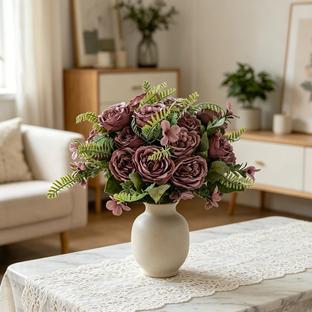 Artificial Silk Peony Bouquet | Fake Flowers for Home & Weddings Artificial Flower Bouquet Babs