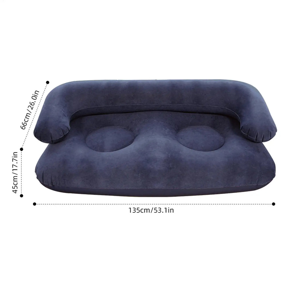 Portable Inflatable 2-Seat Sofa Chair with Armrests for Camping Inflatable Camping Sofa Babs