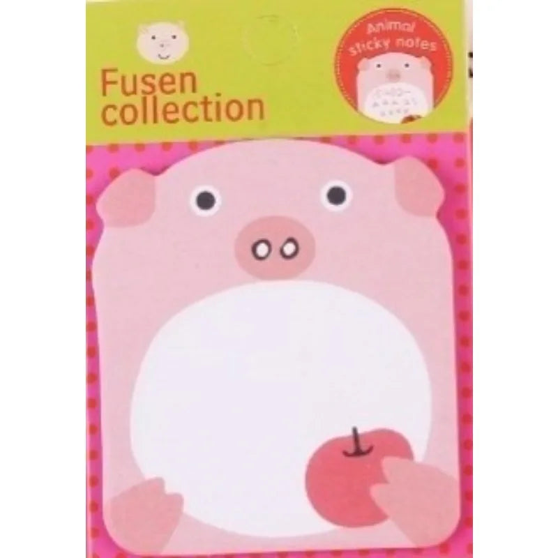 Cute Animal Shaped Sticky Notes – Memo Pads & To-Do Lists Sticky Notes Babs pink-20 pages