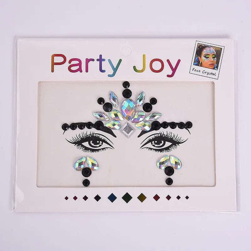 20-Pack Crystal Face & Body Gem Stickers – Rhinestone DIY Decor Face & Body Gems Babs 5