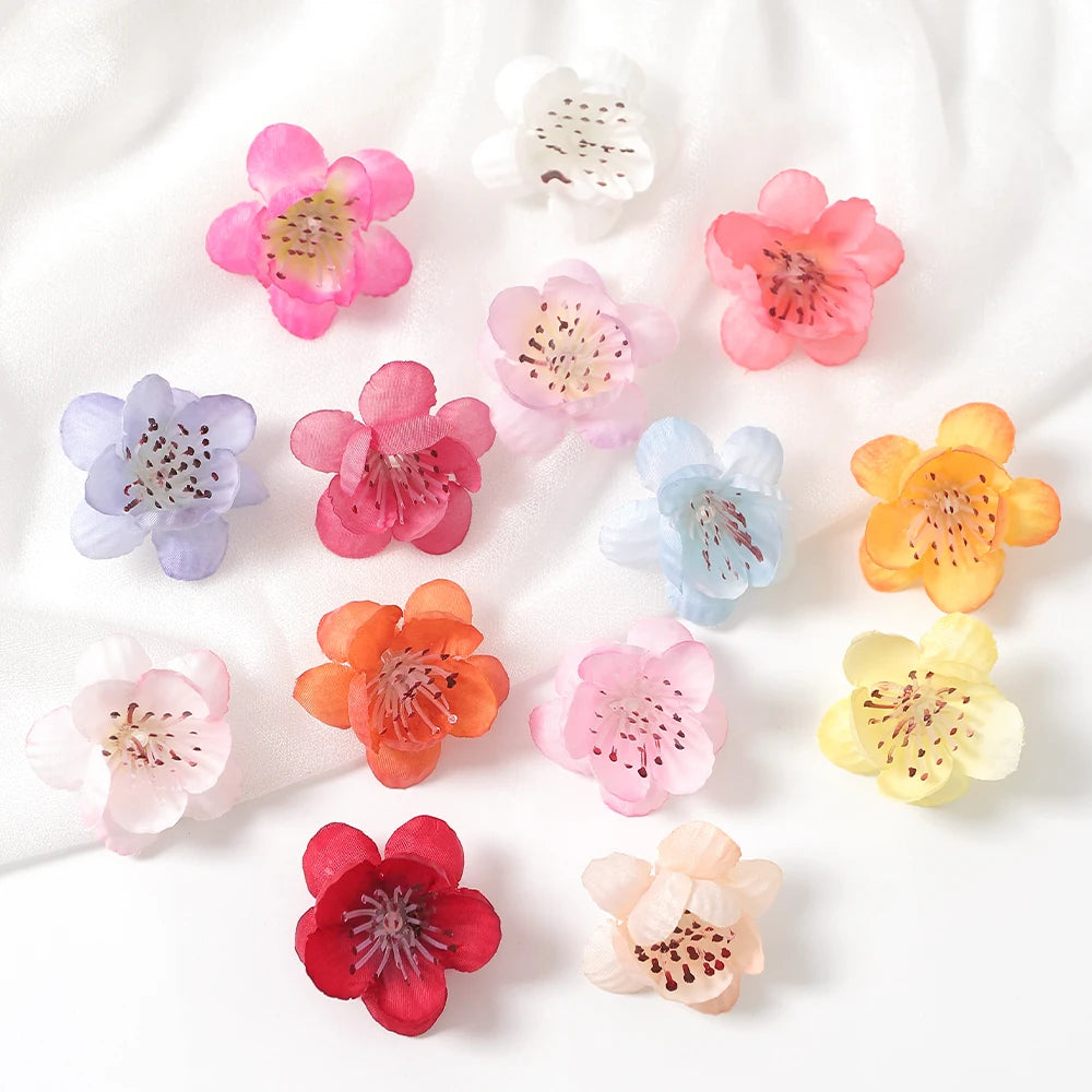 20/30Pcs Peach Blossom Silk Artificial Flower Heads | Wedding Decor Artificial Flower Heads Babs
