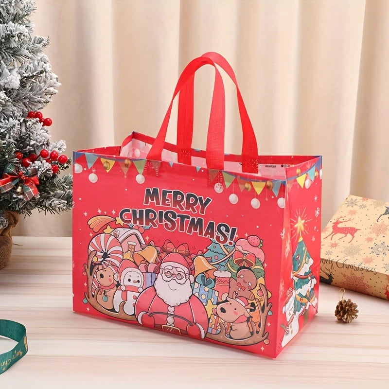 Reusable Christmas Gift Bags with Handles – 6/12 Pack Xmas Christmas Gift Bags Babs