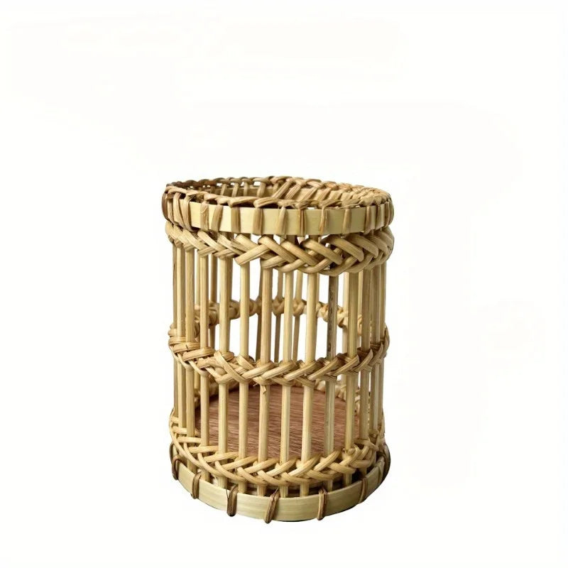 Hand-Woven Rattan Pen Holder & Stationery Organizer Rattan Pen Holder Babs small