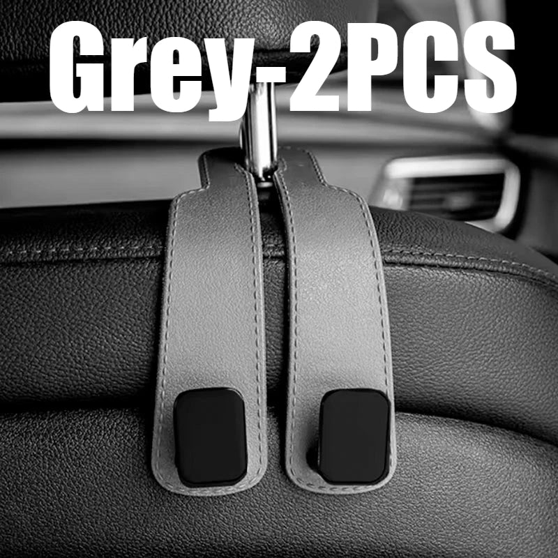 Car Seat Back Hook – Headrest Bag Hanger & Organizer Car Seat Organizer Babs Grey-2PCS
