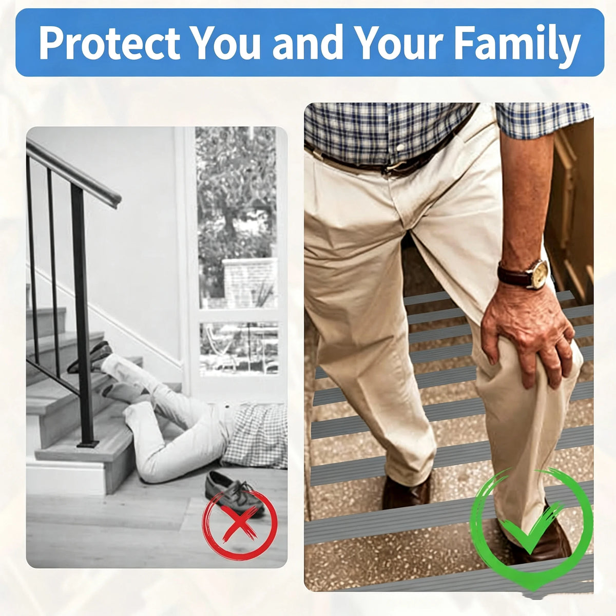PVC Stair Edge Protector Strip – Self-Adhesive Safety Trim Edge Protector Strip Babs