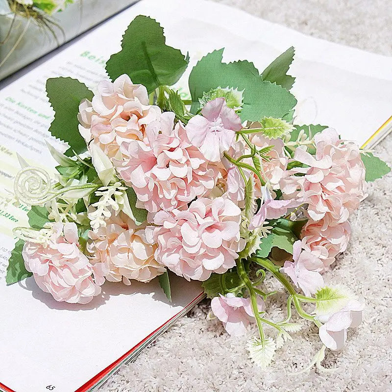 Silk Carnation Artificial Flower Bouquet – 5-Fork, 9 Blooms Artificial Flower Bouquet Babs 3 2 pcs