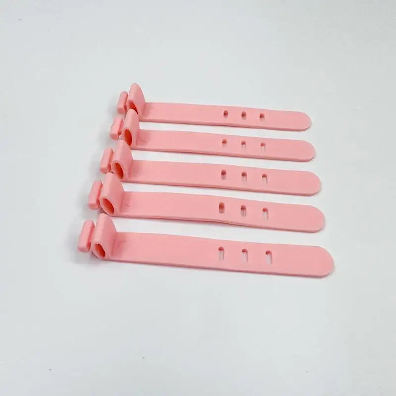 Silicone Cable Organizer Bobbin Winder Set 20 pcs – Cord Manager Cable Organizer Set Babs orange 20pcs