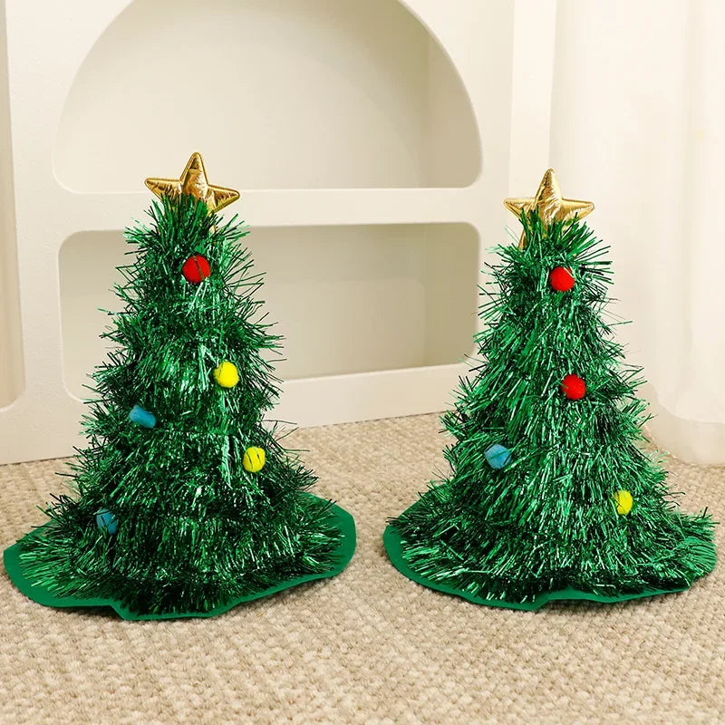 Christmas Tree Santa Hat Headbands – Party Props for All Ages Holiday Costume Headband Babs