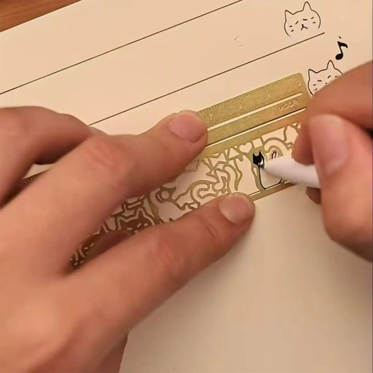 Cute Cat Double-Sided Bookmark Ruler – Planner Stationery Bookmark Ruler Babs
