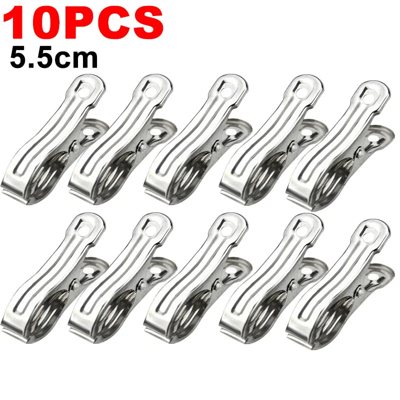Stainless Steel Clothespins 100-Pack – Heavy-Duty Clothes Clips Clothes Pegs Babs 5.5cm-10pcs