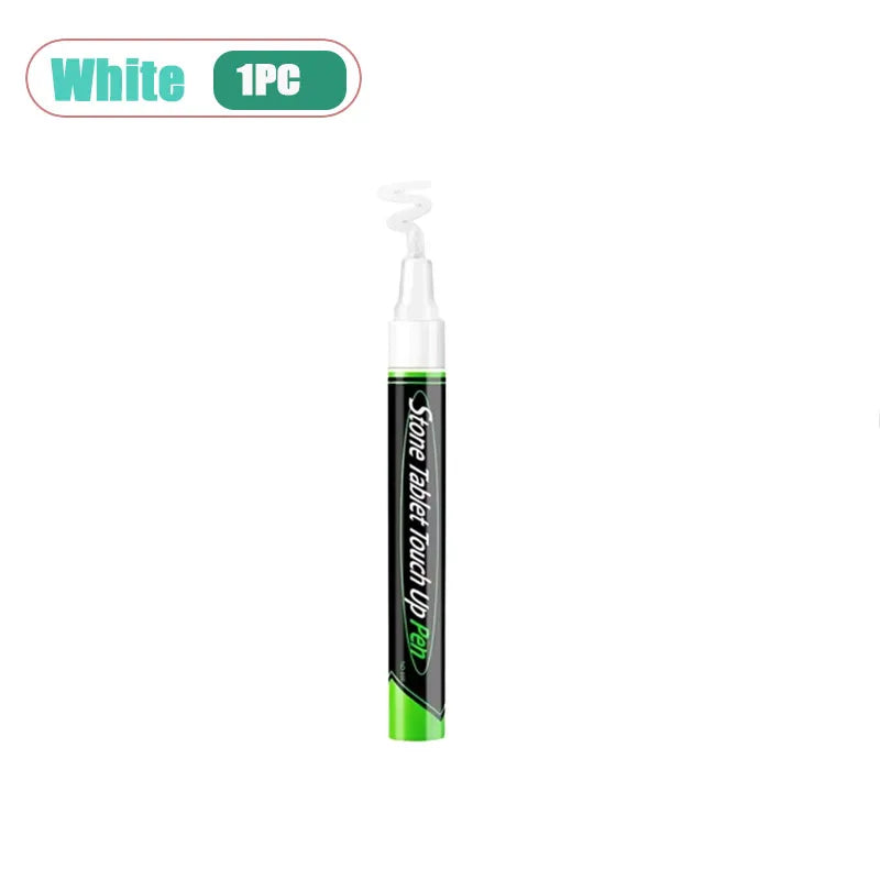 Waterproof Stone Tombstone Touch-Up Paint Marker – 12 Colors Paint Touch-Up Marker Babs White-1pc