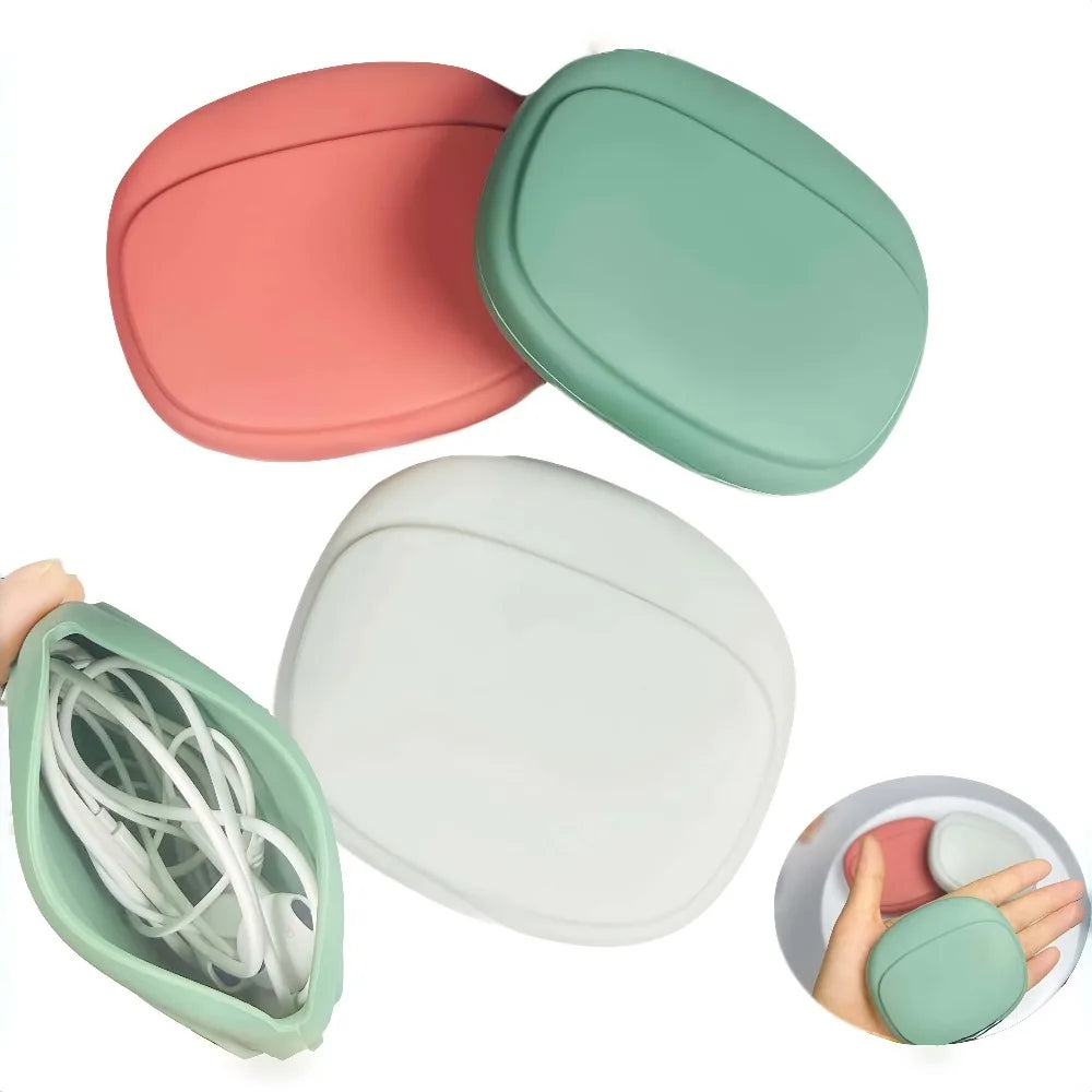 Silicone Earphone Case Waterproof Cable Organizer Mini Pouch Earphone Case Babs