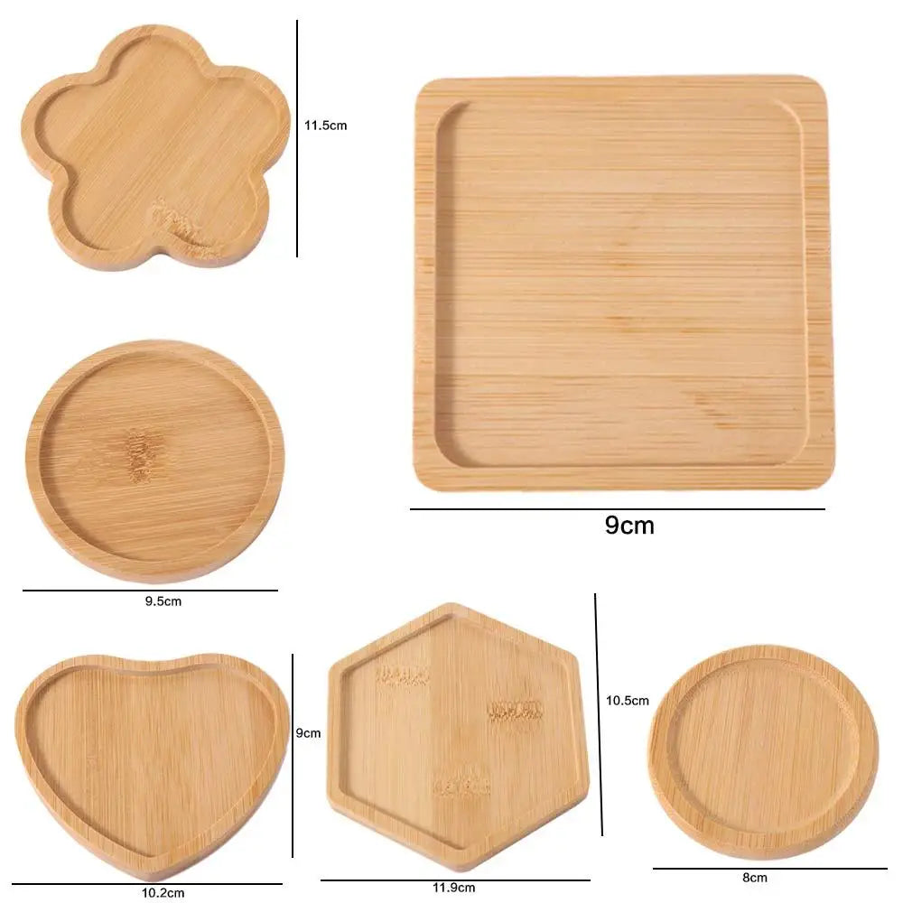 5-Piece Bamboo Coaster Set – Heat-Resistant Natural Placemats Bamboo Coaster Set Babs