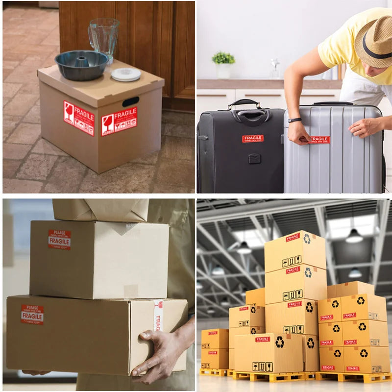 Fragile Handle With Care Stickers 500/1000 PCS – Warning Labels Shipping Warning Labels Babs