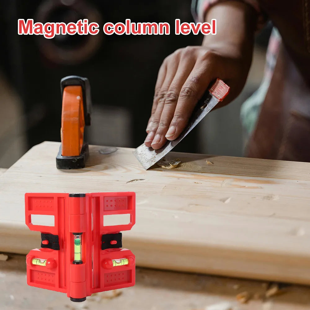 Folding Magnetic Post Level – Adjustable Spirit Level Tool Spirit Level Tool Babs