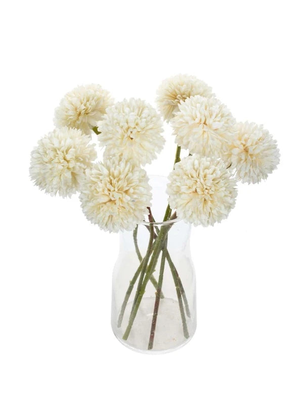 Silk Artificial Dandelion Hydrangea Flowers 10/20 Pcs – Décor Artificial Silk Flowers Babs Beige 20 pcs