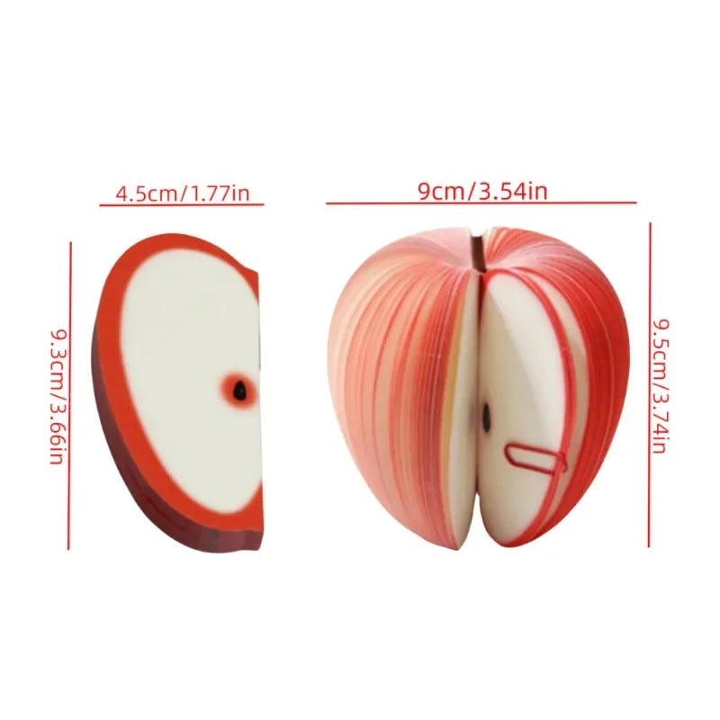 Apple Fruit Sticky Notes 100 Pages – Fun DIY Memo Pad Sticky Notes Memo Pad Babs