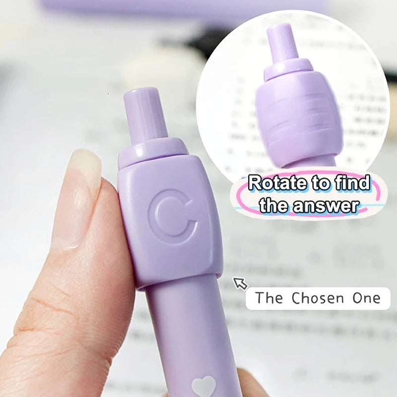 Funny Rotating Answer Gel Pen – Novelty Spinning Student Gift Novelty Gel Pen Babs