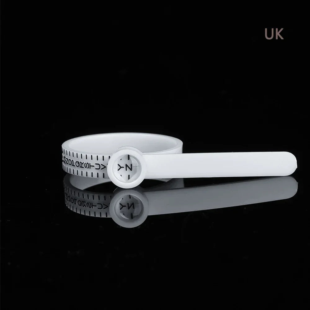 Ring Sizer Measuring Tool – Plastic US Size 1–17 Soft Ruler Ring Sizer Tool Babs Magnifier-UK WHITE