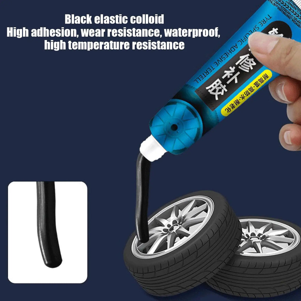 Tire Repair Black Rubber Glue – Waterproof Adhesive 60ml Tire Repair Adhesive Babs