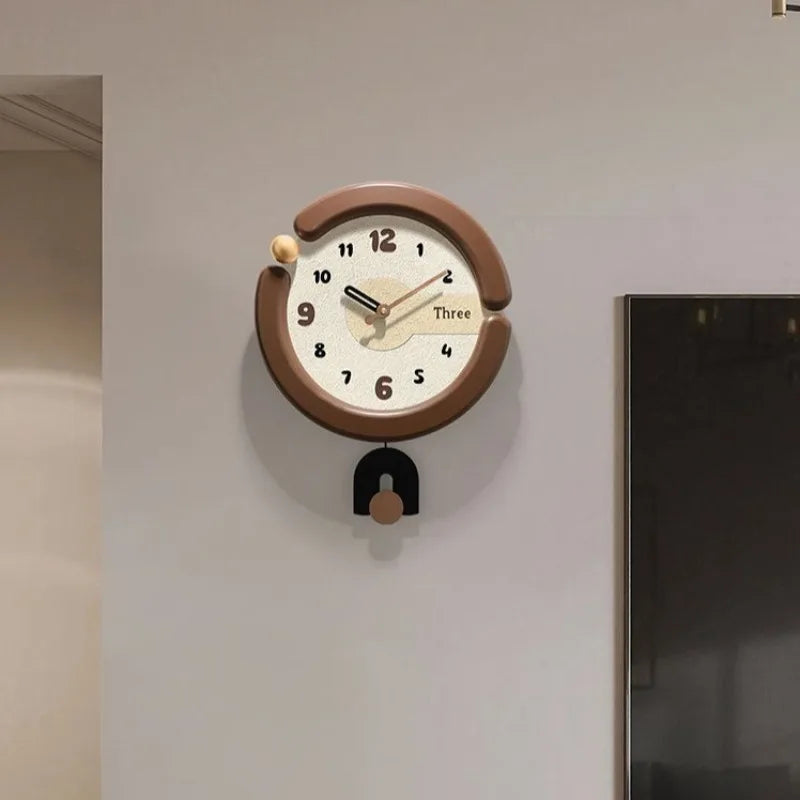 Modern Luxury Luminous Silent Wall Clock – Wooden Home Décor Wall Clock Babs