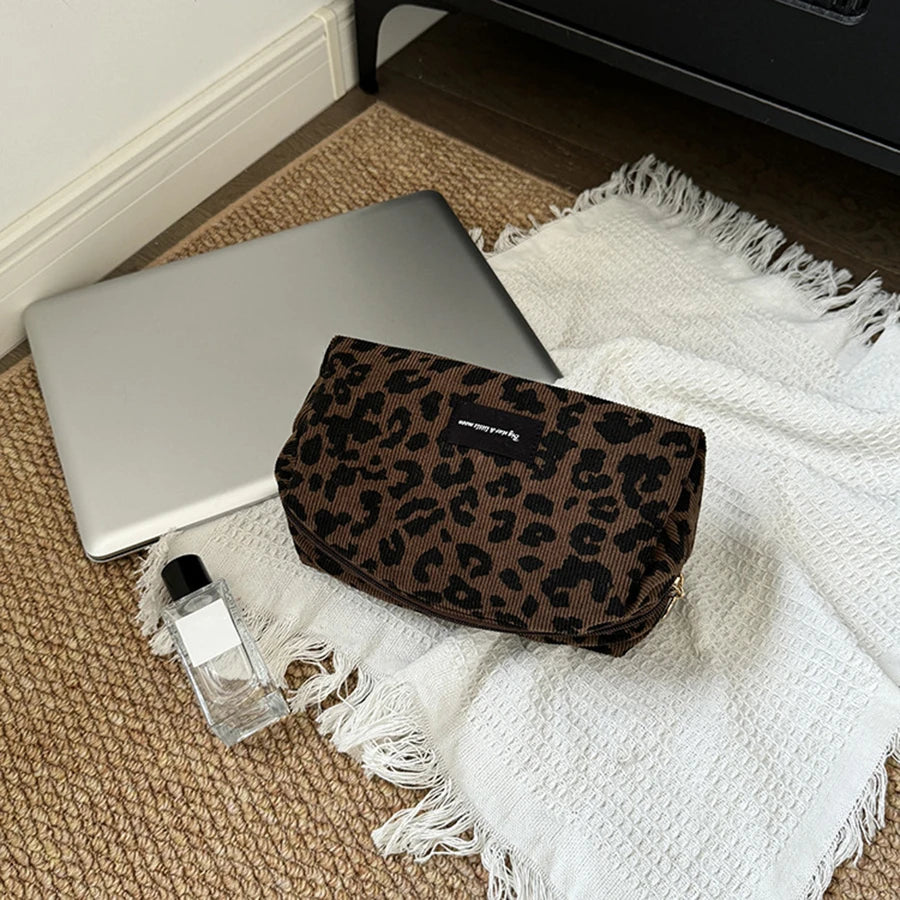 Leopard Print Makeup Bag – Travel Cosmetic Organizer Pouch Cosmetic Travel Bag Babs