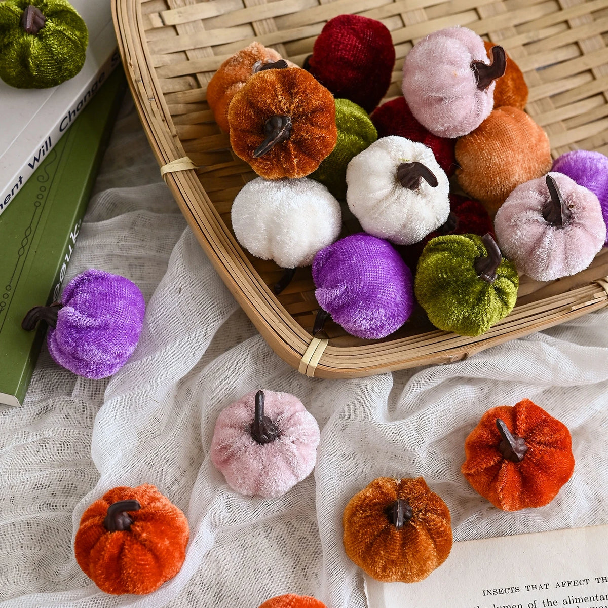 Mini Artificial Pumpkins 15/30 Pcs – Fall Halloween Décor Artificial Pumpkin Decor Babs