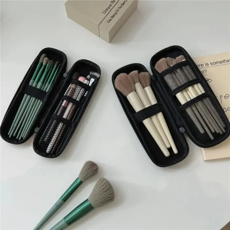 Black Waterproof Makeup Brush Bag – Double Zipper Travel Case Makeup Brush Bag Babs