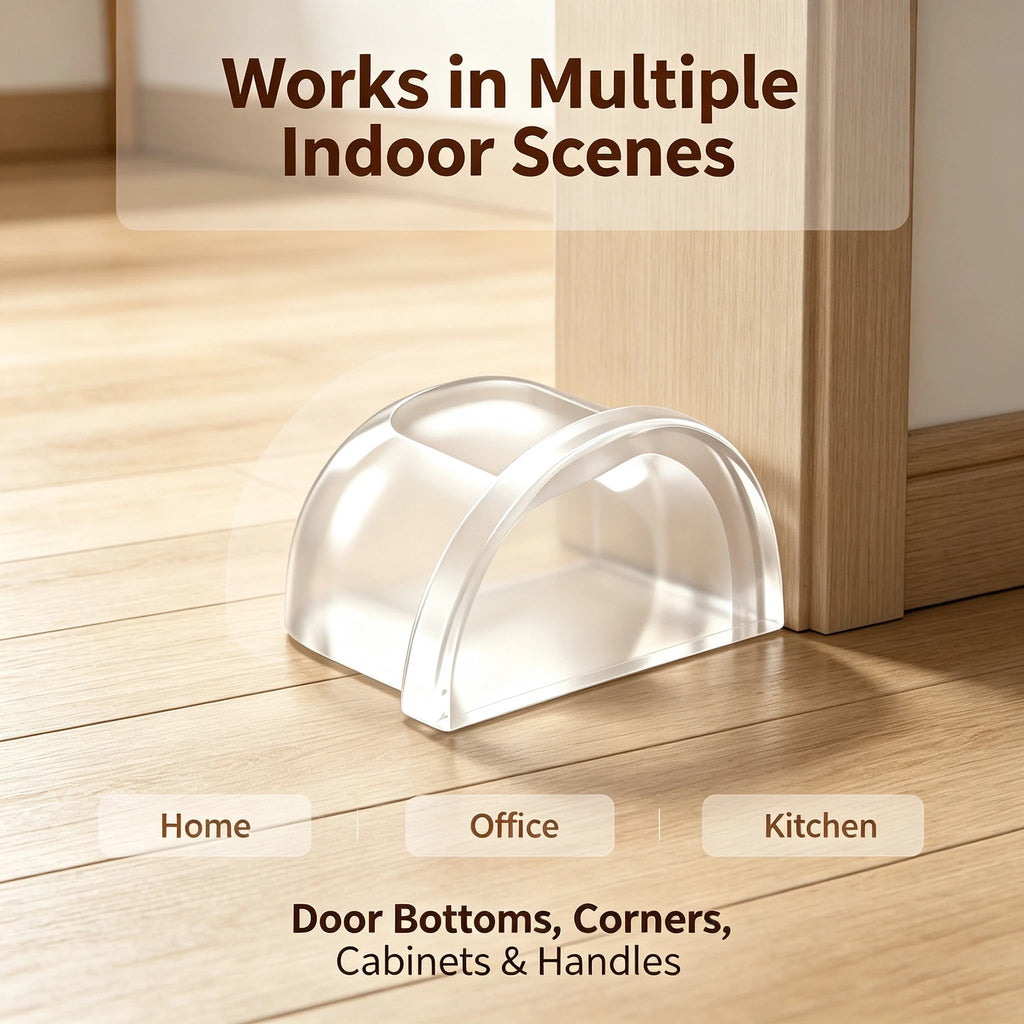 Transparent Silicone Door Stopper Wall Protector Bumper Pad Door Stopper Bumper Babs