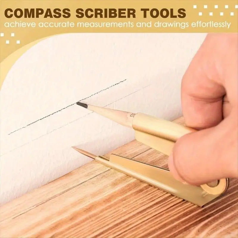 Metal Scriber Compass 180° Wing Nut – Woodworking Marking Tool Woodworking Compass Babs