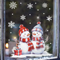 Cartoon Christmas Window Stickers – Santa & Snowman Decals 2025 Window Stickers Babs Snowman