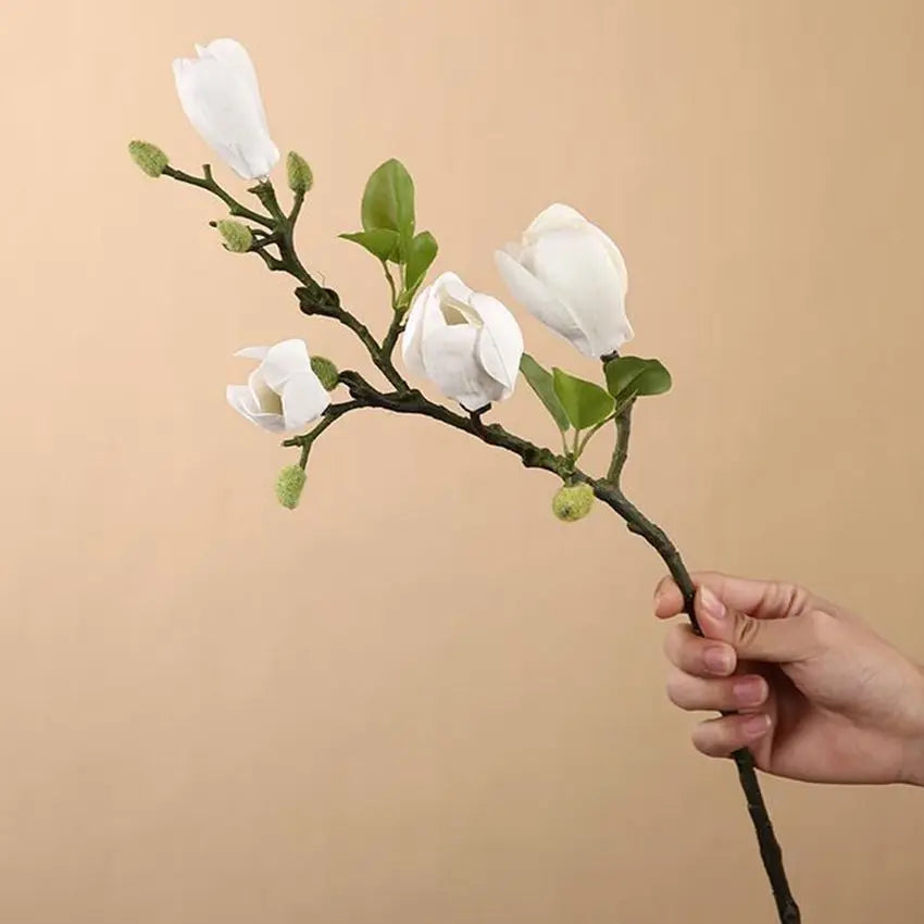 Silk Magnolia Artificial Flower Bouquet – Wedding & Home Decor Artificial Flower Bouquet Babs