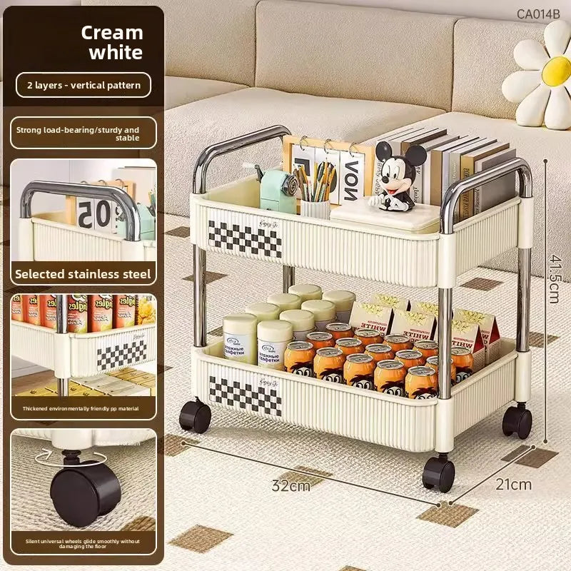 Multifunctional Rolling Cart Storage Organizer – Mobile Shelf Rolling Storage Cart Babs A