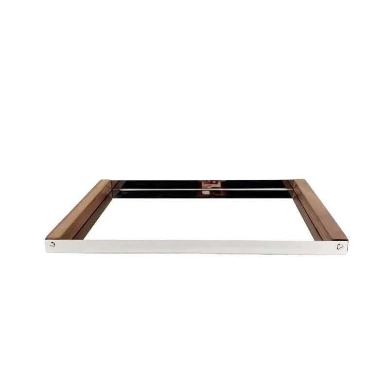 Stainless Steel Rectangular Storage & Serving Tray | Modern Luxury Storage Organizer Tray Babs