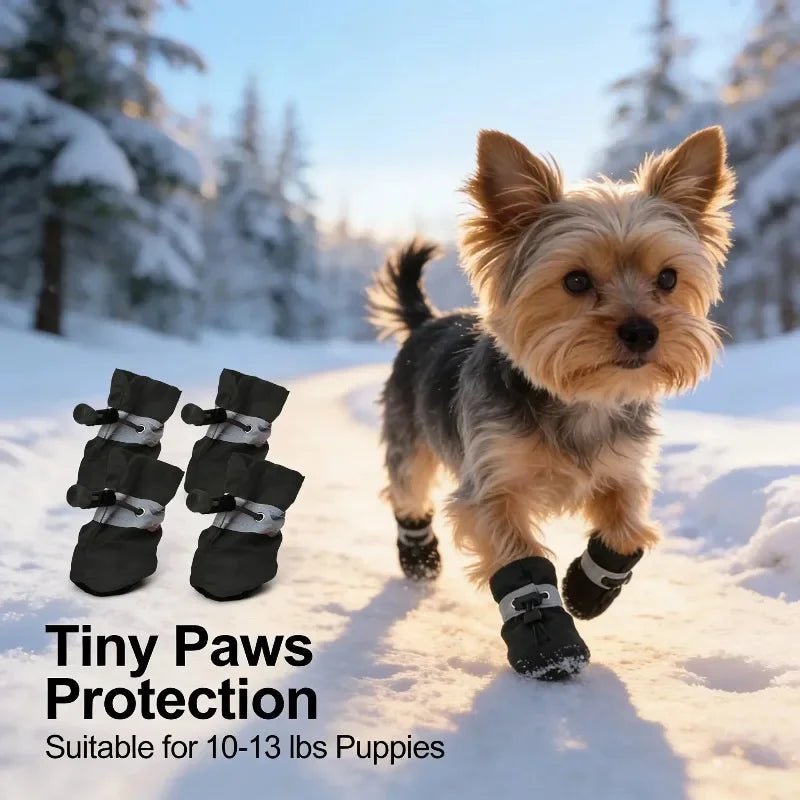 4pcs Water-Resistant Dog Rain Boots for Small Dogs | Paw Protection Dog Rain Boots Babs