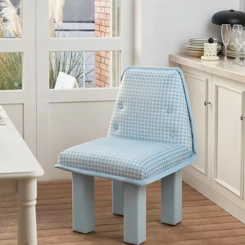 Checkered Dining Chair Set of 2 | Modern Cushioned Wood Chair Dining Chair Set Babs