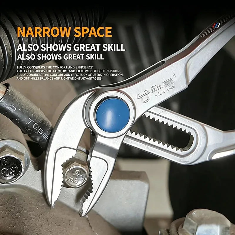 Mini Groove Joint Pliers | Push-Lock V-Jaw Fast Adjust Groove Joint Pliers Babs