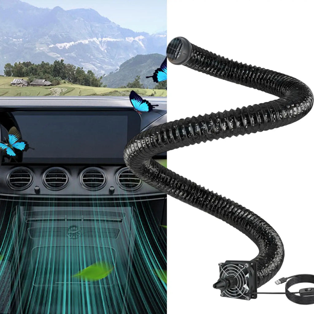 Foldable Car AC Vent Extender – 3M Hose for Back Seat Car AC Vent Extender Babs