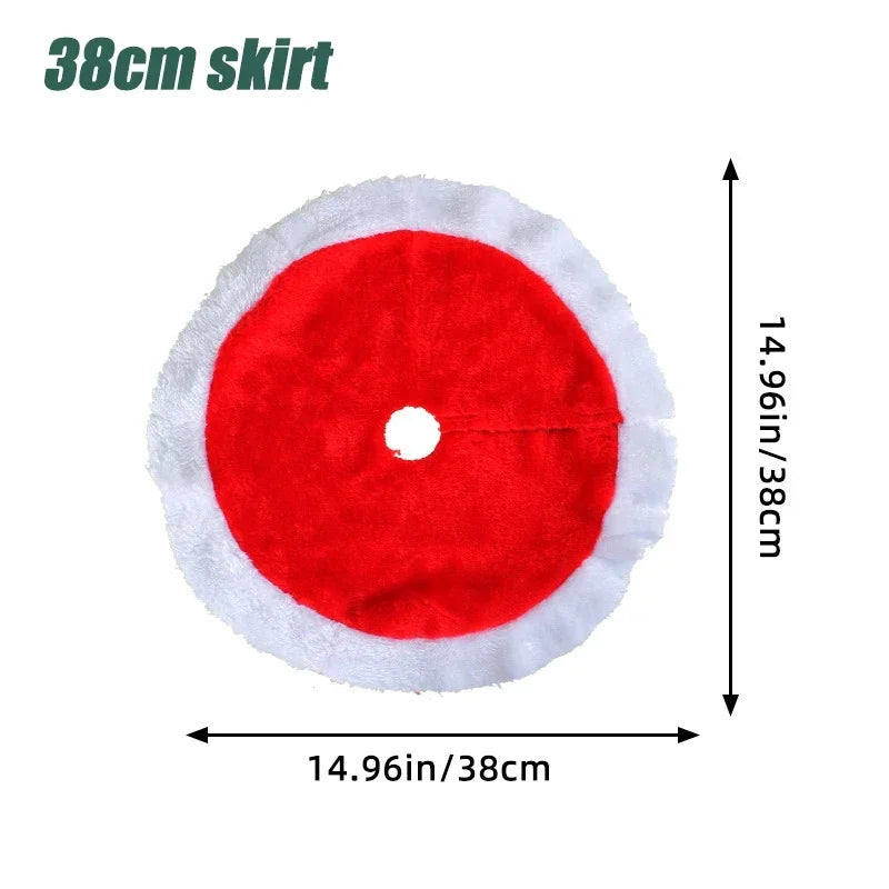 White Flocked Christmas Tree with Tree Skirt & Snow – PVC Artificial Christmas Tree Babs Red Tree skirt