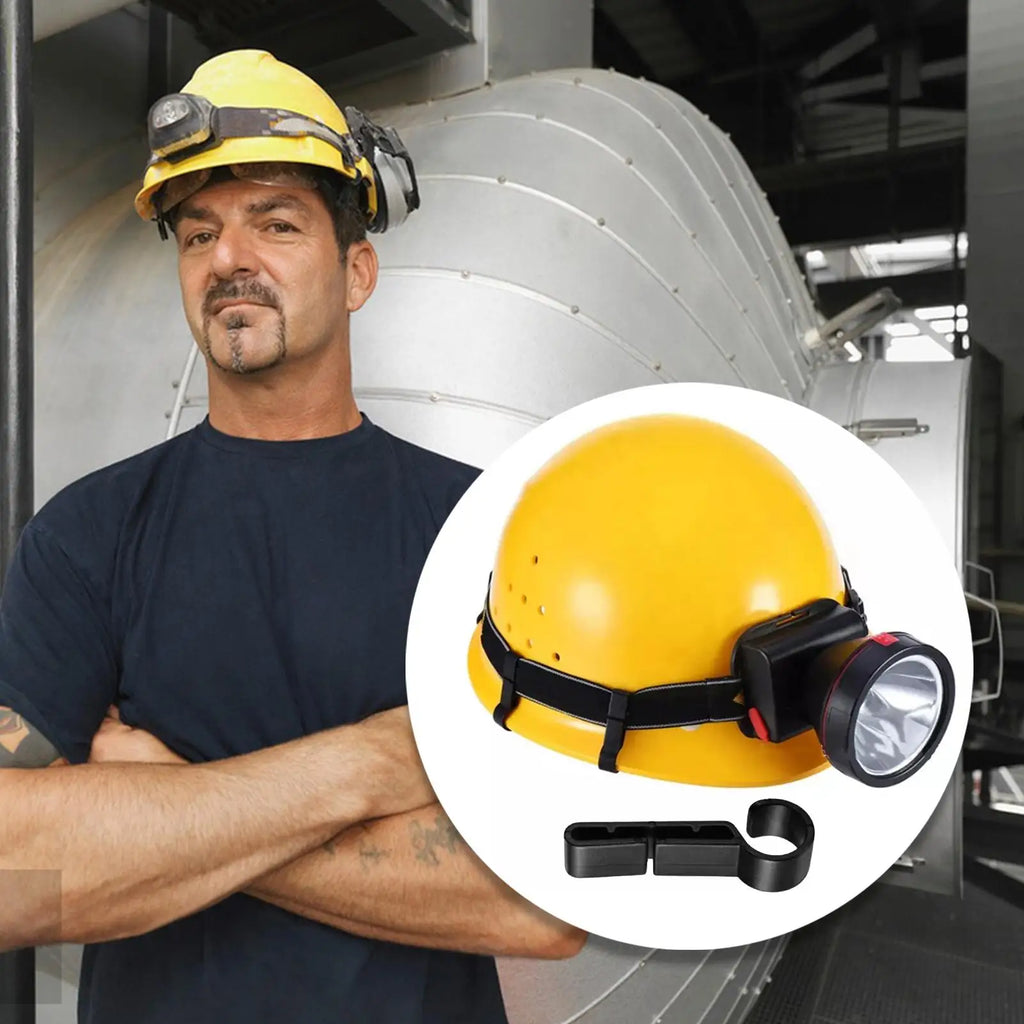 10-Pack Hard Hat Headlamp Clips – ABS Helmet Light Clamps Helmet Headlamp Clips Babs