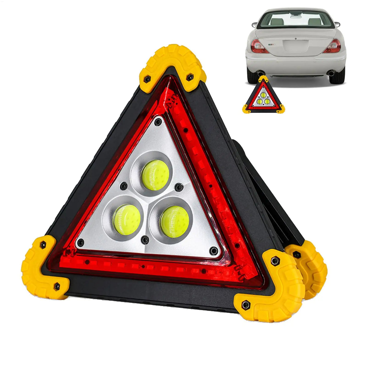 LED Triangle Emergency Warning Light | Portable Road Safety Lamp Emergency Warning Light Babs