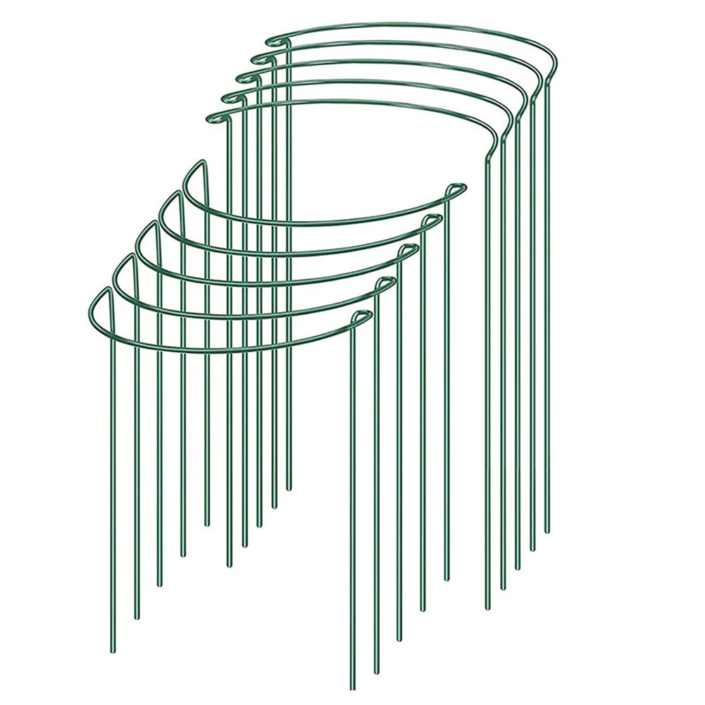Metal Half-Round Plant Support Stakes – Flower Ring Rack 2pc Plant Support Stakes Babs